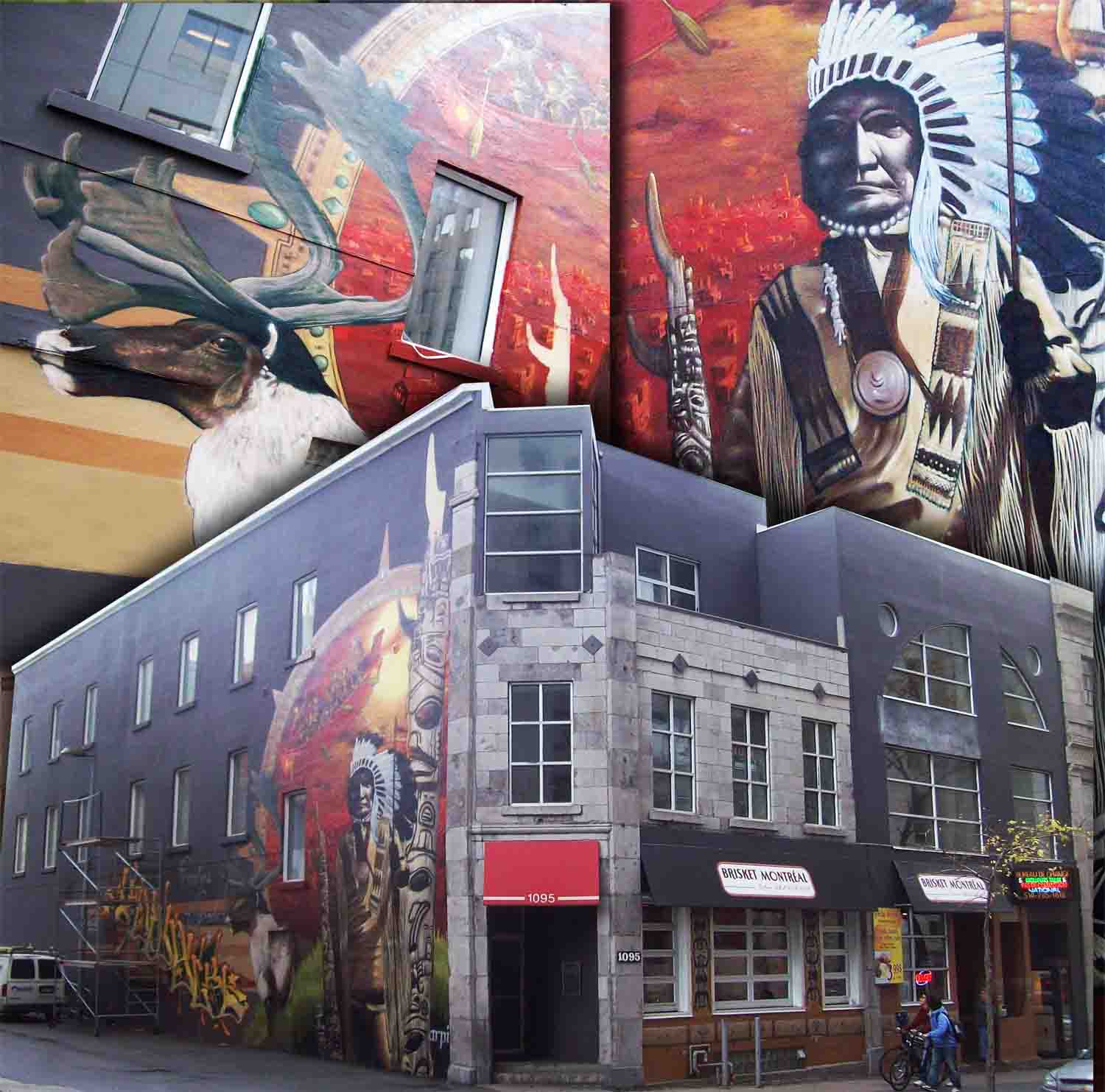 murale graffitis restaurant briskets