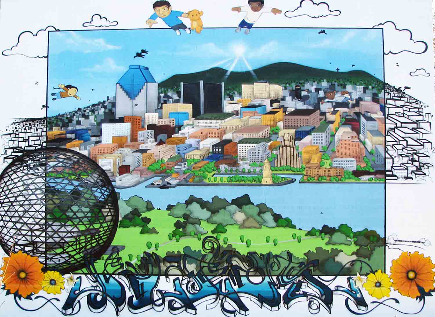 Murale villeray st-michel parc-extension PEYO